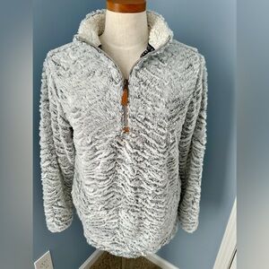 Simply Southern Faux Fur half zip